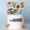Happy Birthday Cake Topper festa del papà Car Watch anniversario decorazione bandiera forniture per