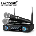 GLXD2 Sistema microfonico wireless professionale Microfono dinamico portatile senza fili a frequenza fissa UHF a doppio canale per feste karaoke