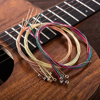 6Pcs/Set High-Quality Acoustic Guitar Strings - Replacement Guitar Strings, Premium Guitar