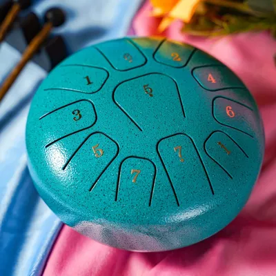 Miwayer 6" Steel Tongue Drum Pro Kit | 11-Note Rain Drum Sound Healing Instrument |