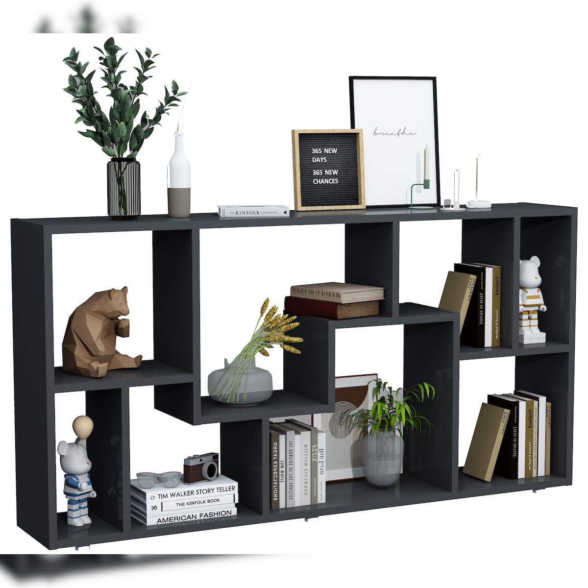 VCM Standregal Lanisa Anthrazit H. 58 x B. 116 x T. 20 cm Image