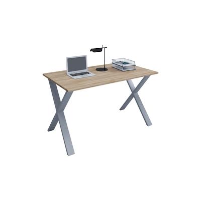 VCM Schreibtisch Lona Silber / Sonoma-Eiche H. 76 x B. 110 x T. 80 cm Image