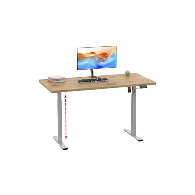 VCM Schreibtisch Lona Silber / Honig-Eiche H. 71-120 x B. 140 x T. 80 cm Image
