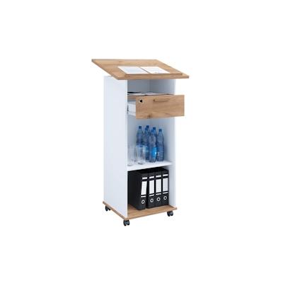 VCM Holz Stehpult Rednerpult Stehtisch Rollen Melta Image