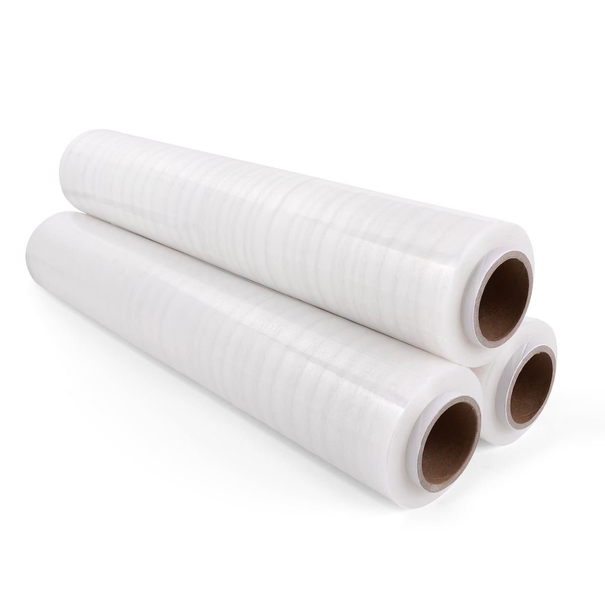 Inoverse Stretchfolie Transparent Wickelfolie, 2 kg, 3 Rollen, Für Möbel & Umzug, Palettenfolie, Handstretchfolie Image