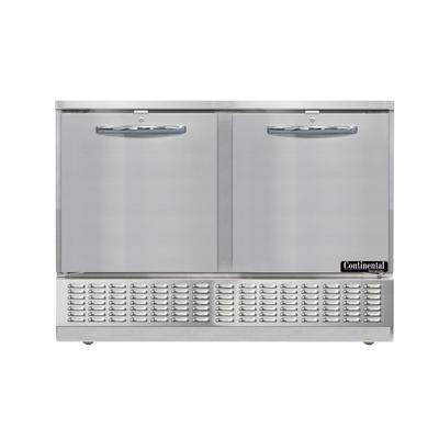 Continental UCF48N 48" Undercounter Freezer w/ 2 Sections & 2 Doors, 115v, Stainless Steel