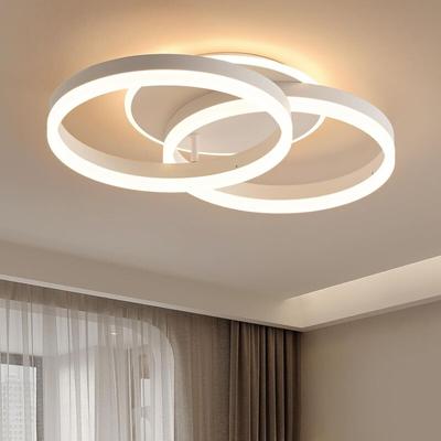 Led Deckenlampe Wohnzimmer 50cm 2-Ringen Design, 36W Deckenleuchte Moderne mit Fernbedienung Image