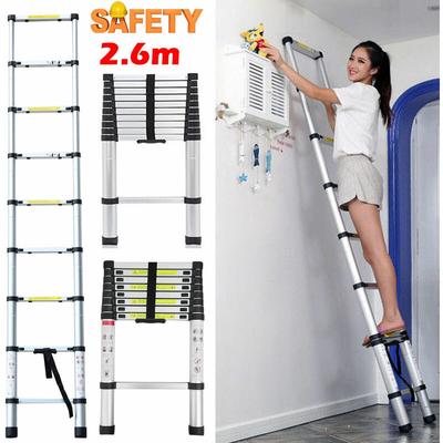 Dayplus - 2.6m Alu Teleskopleiter Stehleiter Leiter Anlegeleiter Mehrzweckleiter Stabil ,9 Image