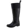 Gummistiefel TOMMY HILFIGER "RUBBER LONG BOOT MONOGRAM", Damen, Gr. 37, Normalschaft, schwarz, Gummi, unifarben, modisch, Schuhe, Blockabsatz, Schlupfstiefel, Outdoorstiefel, Monogramm-Print