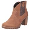 Cowboy Stiefelette RIEKER, Damen, Gr. 40, braun (cognac), Lederimitat, modisch, Schuhe, Westernstiefelette, Stiefelette mit seitlichem Stretcheinsatz
