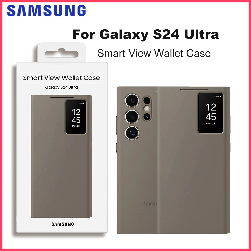 Étui portefeuille pour Smartphone Samsung Smart View d'origine EF-ZS928 pour Galaxy S24 Ultra s-view étui à rabat