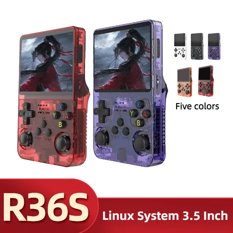 R36s retro handheld videospiel konsole linux system 3,5 zoll ips bildschirm r35s plus tragbarer taschen video player 64gb/128g Image