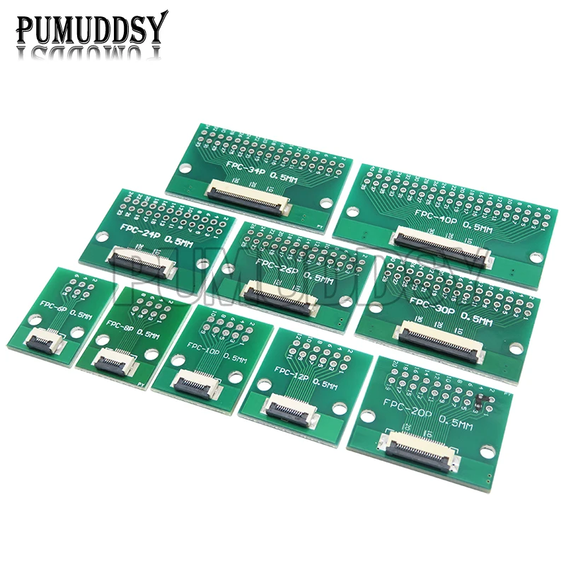 Fpc ffc 0,5mm 1,0mm Pitch Conversion Board DIY PCB Board 6p ~ 60 p 6 8 10 20 24 26 30 34 40 50 60 p Stecker für die Kabel übertragung
