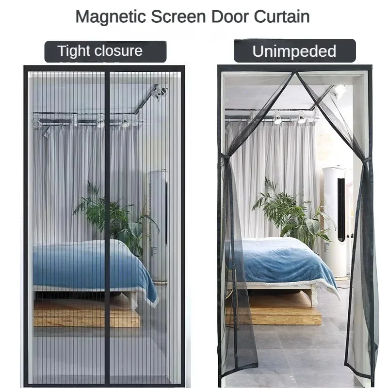 Anti-Mücken-Vorhang, Moskitonetz für Fenster, Fliegengitter, automatisches Schließen der Tür, Haushaltsbelüftungsvorhänge, magnetisches Netz