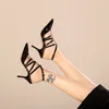 Französisches Design, dünne Sandalen für Damen, 2024, Sommer, neue elegante, professionelle High Heels mit Riemen, dünne Riemen, extra große Größe 48, Super-High-Heels-Damenschuhe, extra kleine Größe
