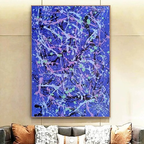 großes Gemälde handgemachtes abstraktes Ölgemälde handgemaltes beige-blaues und weißes Gemälde handgemachtes blaues Wabi-Sabi-Kunstwerk Ölgemälde handgemaltes strukturiertes Ölgemälde beiges Ölgemälde Image