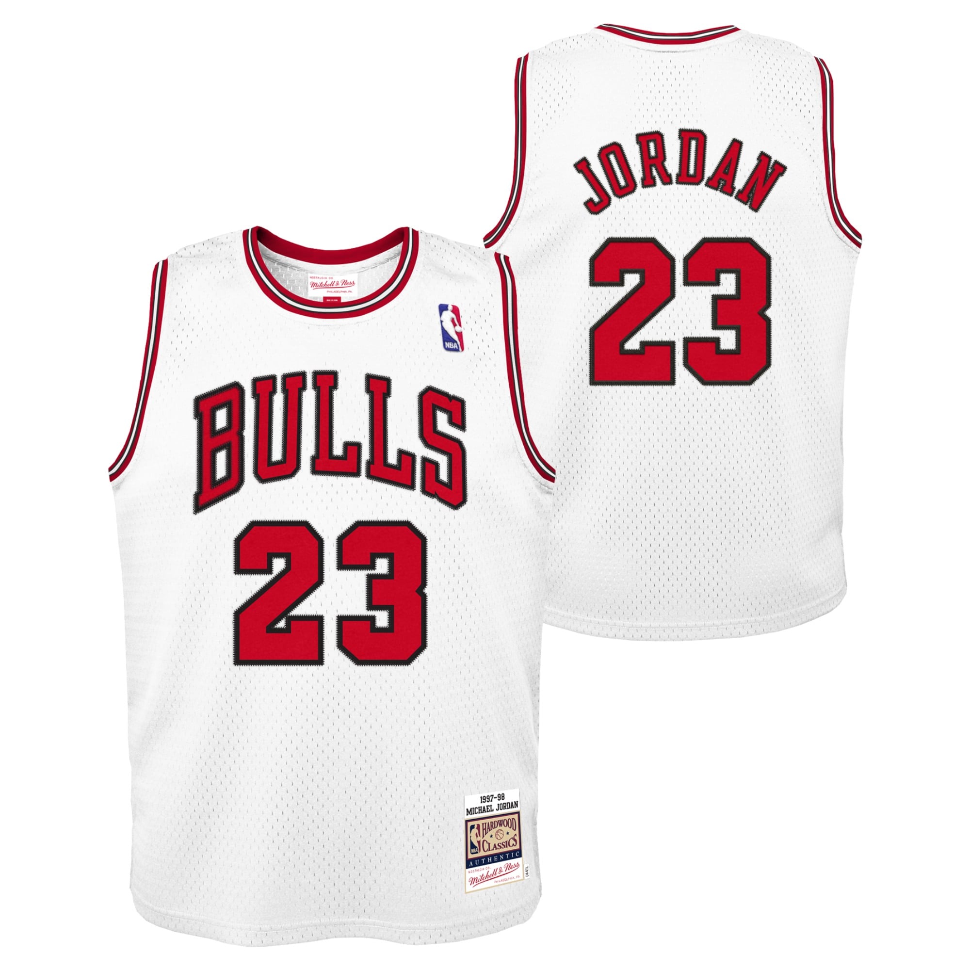 Maillot authentique NBA Michael Jordan 1997 Chicago Bulls par Mitchell & Ness - Jeunes - unisexe Taille: M (10/12)
