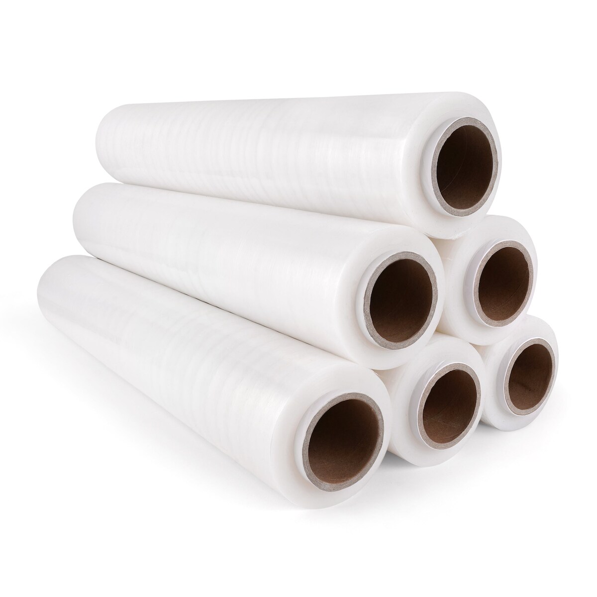 Inoverse Stretchfolie Transparent Wickelfolie, 1.5 kg, 6 Rollen, Für Möbel & Umzug, Palettenfolie, Handstretchfolie Image