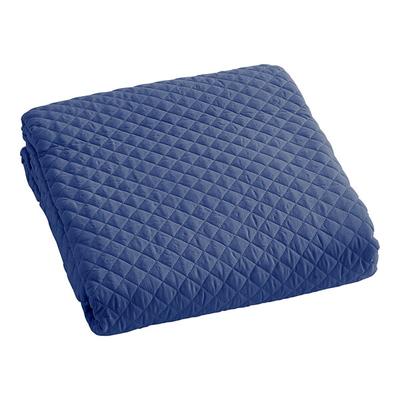 Berkshire Hospitality Radiance 108" x 94" King Size Persian Blue 100% Polyester Diamond Quilt Coverlet - 4/Case