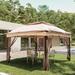 11'x11' Pop Up Gazebo for Patios Gazebo Canopy Tent with Sidewalls with Mosquito Netting Pop Up Canopy Shelter Wedding Tent