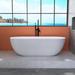 Tubcraft Oval Stone Resin Solid Surface Freestanding Soaking Bathtub