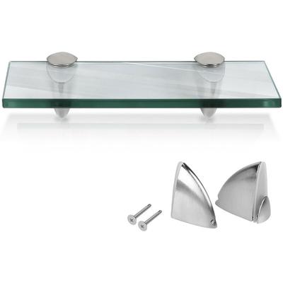 Swanew Glasregal Wandregale mit Halterung Glasboden Badregal Bad Ablage Glasablage Regal Glas Image