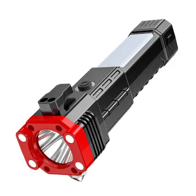 Outdoor Tools Multifunctional LED Flashlight Car Safety Hammer Magnetic Suction Repair Car Work