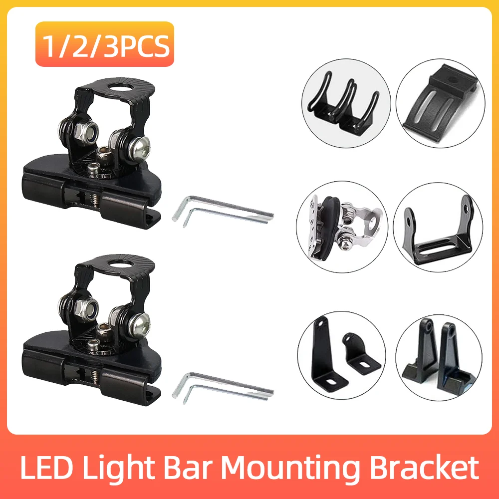 /3pcs LED Licht leiste Montage halterung LED Arbeits licht Klemm halter Haube Nebels chein werfer Lampen fassung Offroad 4x4 Autozubehör Image