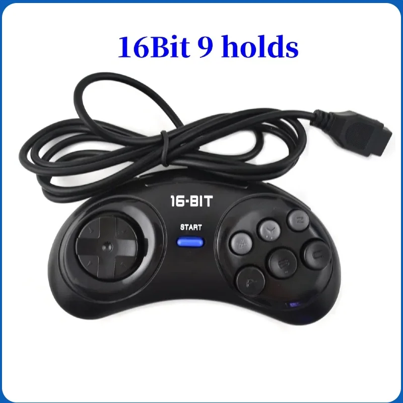 Contrôleur de jeu pour SEGA Genesis, 2 pièces/1 pièce, poignée 16 bits, manette de jeu à 6 boutons pour accessoires de jeu SEGA MD