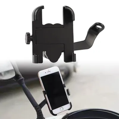 Motorcycle Bicycle Phone Holder Gps Bracket Cellphone Stand Moto Rearview Mirror Handlebar Mount