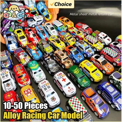 100Pcs Alloy Diecast Car Mini Cars Model Se tToys for Boys Sliding Inertia Pull Back Vehicle Toy