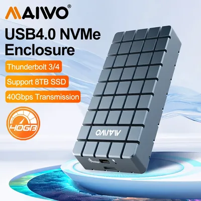 MAIWO USB 4.0 40Gbps M.2 NVMe SSD Enclosure Compatible M2 To Type-c 4.0 8TB Solid State Drive Case