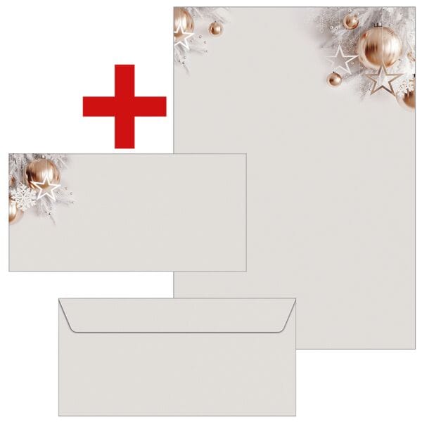 Sigel Weihnachts-Motiv-Papier »Christmas in rose gold« A4 100 Blatt inkl. 50er-Pack We rosa, 21x29.7 cm Image