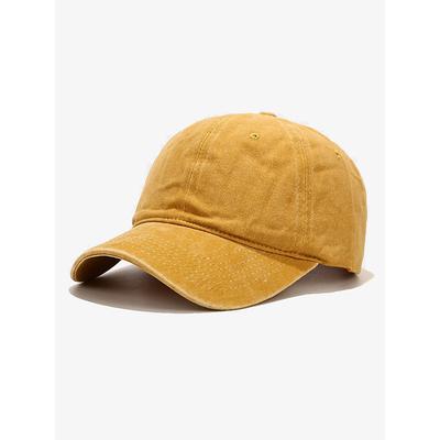 Men's Vintage Washed Cotton Baseball Cap - Adjustable Dad Hat in Multiple Colors for Casual Wear