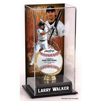 Larry Walker Colorado Rockies Hall of Fame Sublimierte Vitrine mit Bild Image