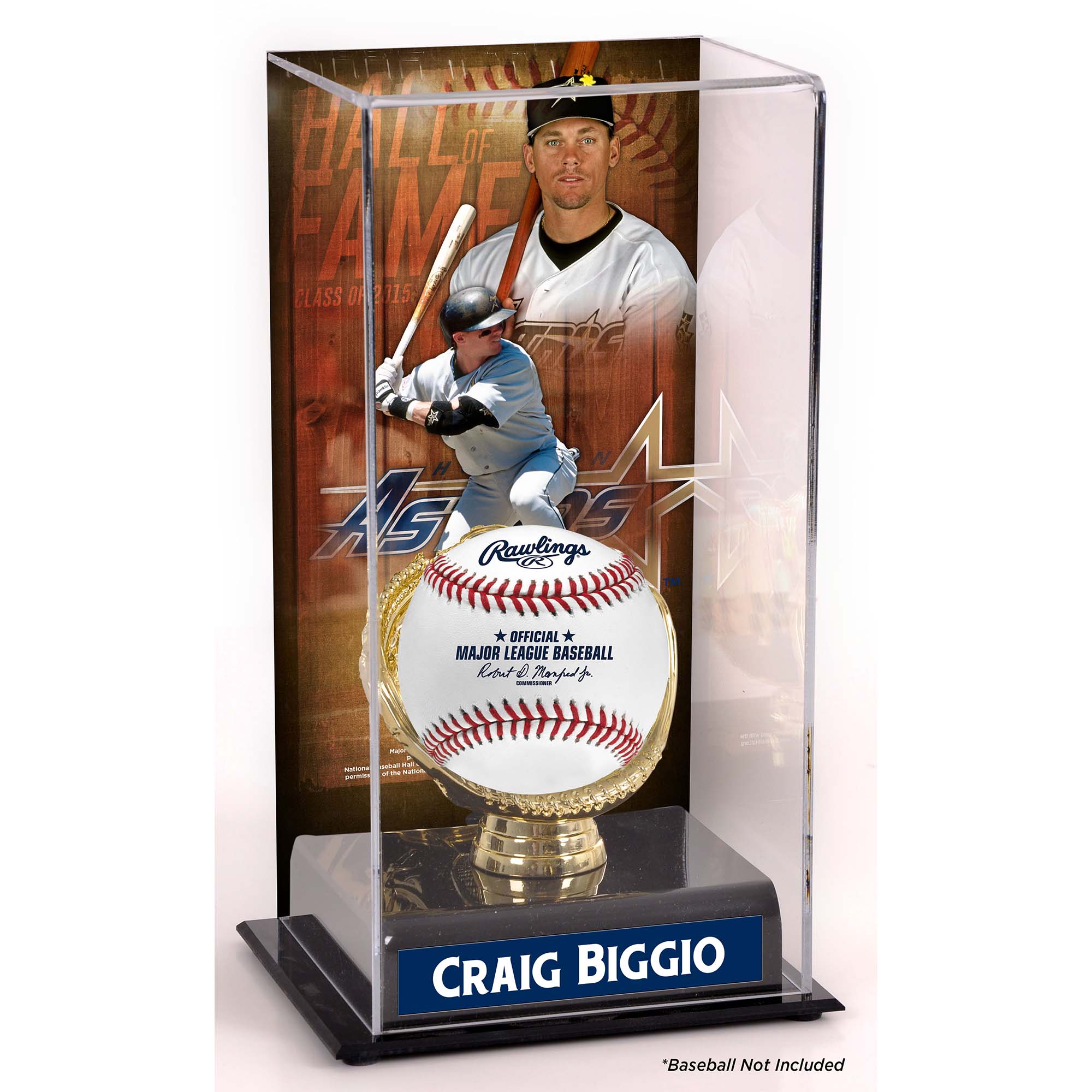Sublimierte Vitrine mit Bild von Craig Biggio aus der Houston Astros Hall of Fame Image
