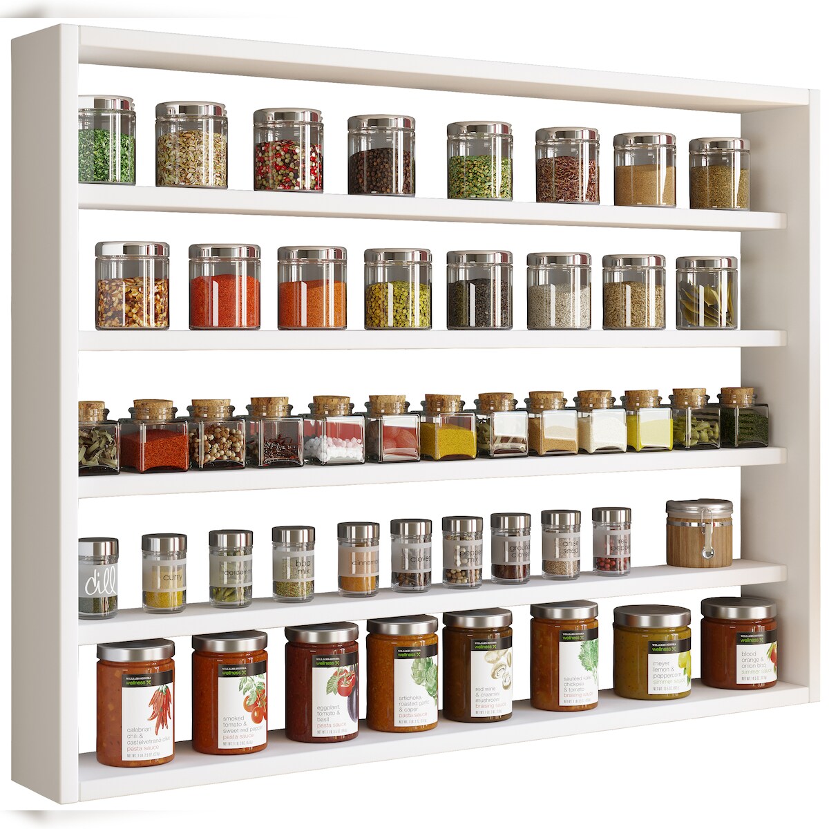 VCM Holz Wandregal Gewürzregal Regal Küche Esaldi L Image