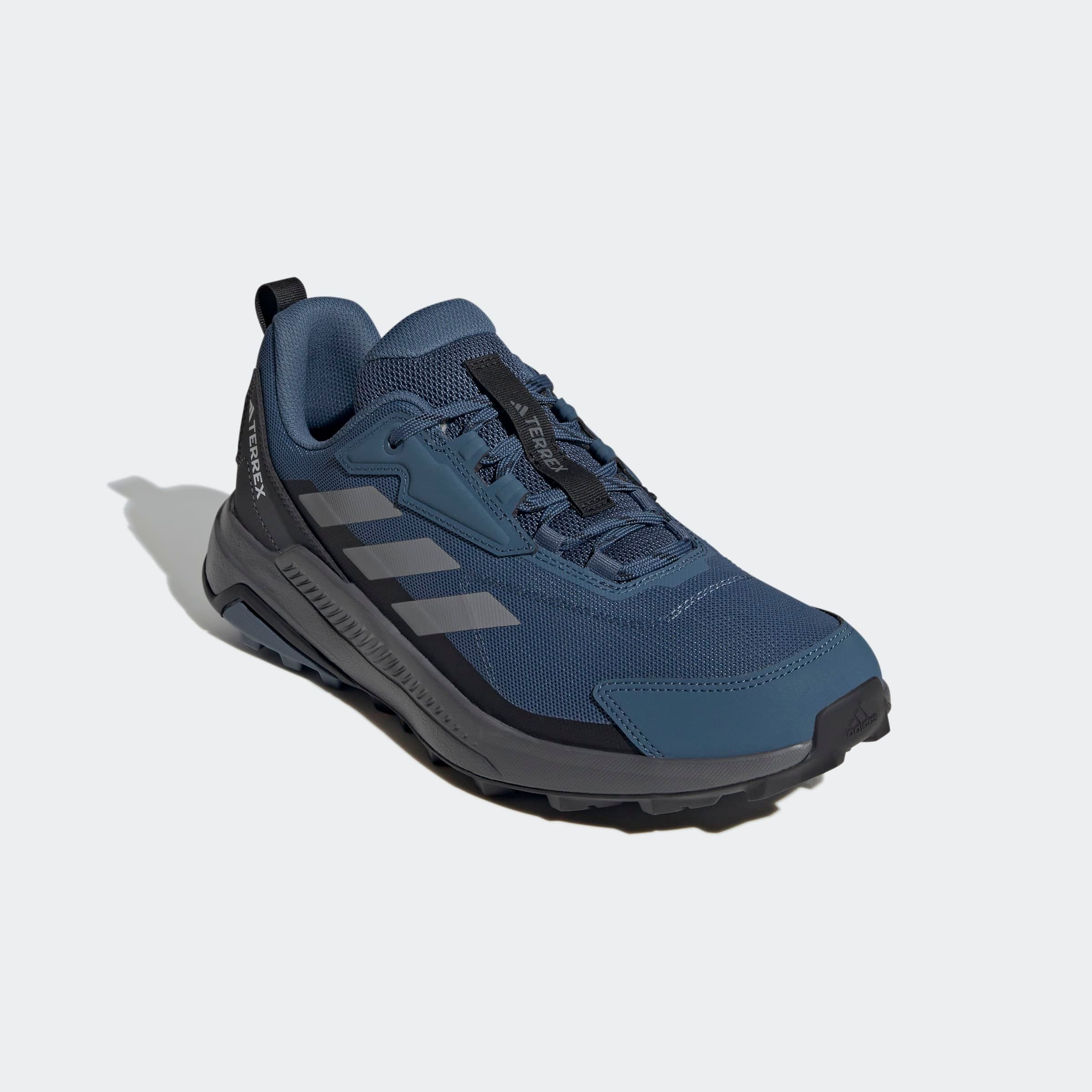 Wanderschuh ADIDAS TERREX "TERREX ANYLANDER", Herren, Gr. 42,5, blau (wonder steel, grau three, core schwarz), Textil, Schuhe Wanderschuh