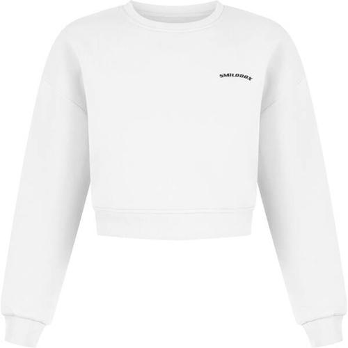 SMILODOX Damen Sweatshirt Sherry, Größe XS in Weiß