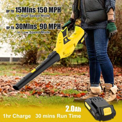 TEMU Leaf Blower Cordless - 21v Electric Cordless Leaf Blower With Batterie And Charger, 2 Mode, 2.0ah Lightweight Battery Powered Leaf Blowers For Lawn Care, Patio, Blowing Leaves