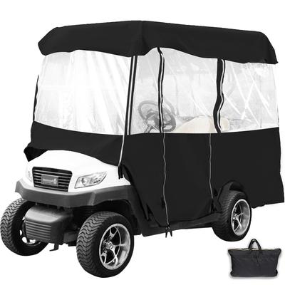 TEMU Vevor Golf Cart Enclosure 86'', 4-person Golf Cart Cover, 4-sided Deluxe, 300d Waterproof Driving Enclosure With Transparent Windows, Fit For , , Cart