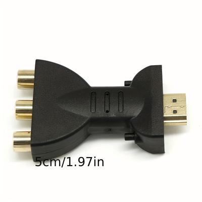 TEMU Male To 3 Rca Female Av Adapter For Tv Pc