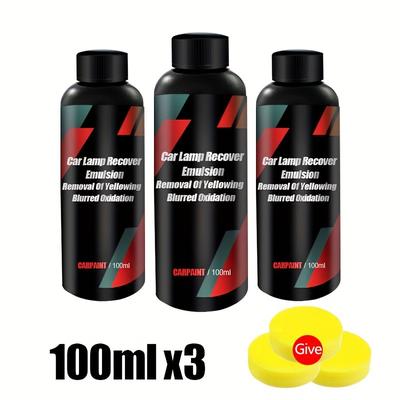 TEMU Car Headlight Restoration Kit Car Headlights Tail Lights Fog And Directional Lights Oxidation Yellowing Scratches Blurring Polishing Remover Kits