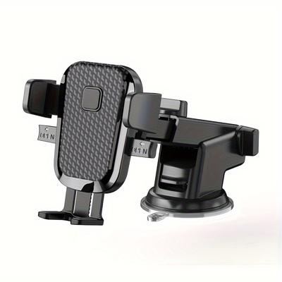 TEMU 360Â° Rotatable Car Phone Mount - Dashboard & Windshield Suction Cup Holder, Waterproof Abs Material, Adjustable For All Vehicles