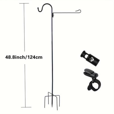 TEMU 1pc, 48.8 Inch Garden Flag Pole With Flag With Anti-wind Clip For Flag Heavy Duty Garden Flag Stand For Plant Stand And Light Tall Garden Flag Poles For Outside Inground