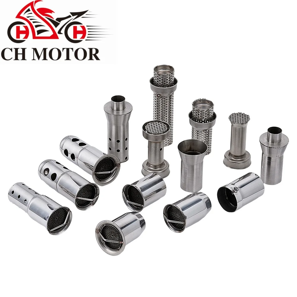 Slip On Universale Del Motociclo 51mm 60mm DB Killer Catalizzatore Silenziatore Rumore Suono Eliminatore Flusso di Scarico Moto Fuga Silenziatore