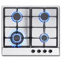 Topbathing 4 Brûleurs Inoxydable Cuisinière spatirée Gaz Naturel Gaz Propane NG/GPL Table De Cuisson YYEUGCT-S04
