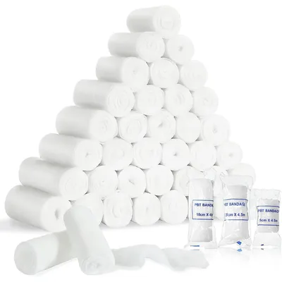 PBT elastic bandage 5cm 7.5cm 10cm 12pcs per pack first aid accessory sports outdoor binding strap