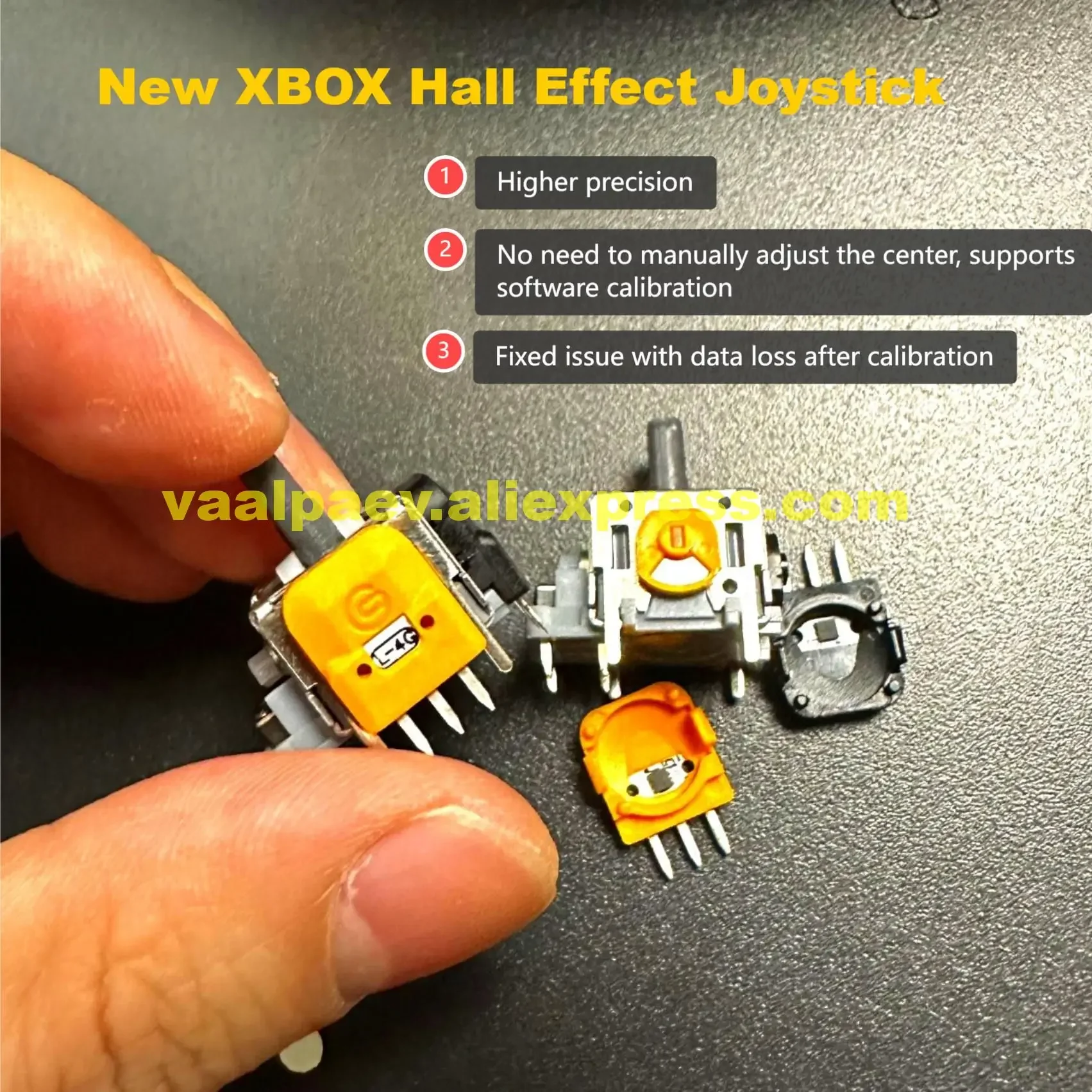10–100 Stück neuer Hall-Effekt-Joystick für XBOX-Controller, treibungsfest, hochpräzise, keine manuellen Anpassungen, 10 Millionen Zyklen Image
