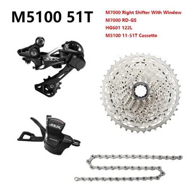 Shimano SLX M7000 M5100 4pcs Groupset Bike Bicycle Kit MTB 11s Rear Derailleur Shifter